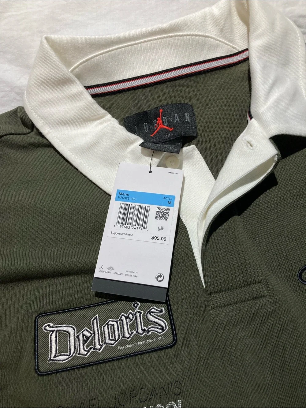 Jordan Flight Aerospace L/S Polo Shirt, Men’s size medium, NWT!
